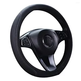 Steering Wheel Covers Car Interior Cover Accessories Easy To Clean Universal 1PCS/set Anti Slip Store Grey Line