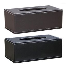 Leather Tissue Box Cover Paper Facial Tissues Holder for Home Office el1185F