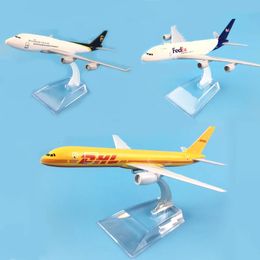 16cm Airplane Model DHL Boeing B757 UPS Boeing B747 FEDEX EXPRESS Airbus A380 Aircraft Model 1 400 scale Diecast Metal planes 240118