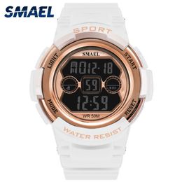 SMAEL Watches Digital Sport Women Fashion Wristwatch for Girls Digital-watch Gifts for Girls 1632B Sport Watch Waterproof S91307F
