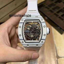 Automatic Mechanical Watches Leisure Luxury Rm035 Fibre Automatic Mechanical Carbon White Tape Trend Men
