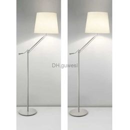 Floor Lamps Classic Italy Design Modern Silver Big Lamp E27 White Lampshade Simple Flexible Living Room Bedside Metal YQ240130