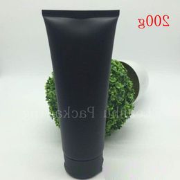 150G 200G Empty Black Soft Refillable Plastic Lotion Tubes Squeeze Cosmetic Packaging, Cream Tube Screw Lids Bottle Container Swxgx