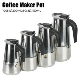 Mocha Espresso Latte Stovetop Filter Stainless Steel Coffee Pot for Barista Moka Coffee Maker Coffee Maker Pot Coffee Pot 240130