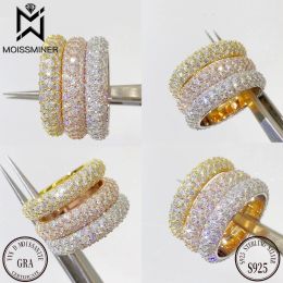 Rings Moissanite Rings for Women S Sier Wedding Diamond Ring Jewellery Men Highend Jewellery Pass Tester Free Shipping