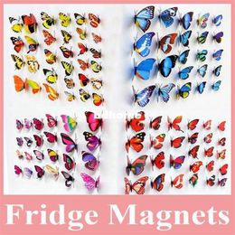 Sell 100 pcs lot Beautiful Decorative Artificial Butterfly Magnet for Fridge Decoration Butterfly Magnet for Decoraion2574