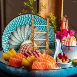 Dinnerware Sets Mini Ladder Dollhouse Bamboo For Sashimi Arrangement Wooden Tray Dish Decorations