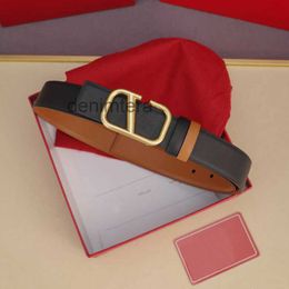 Designer Belt Women Fashion Belts Needle Letter Buckle Real Cow Leather Classical Black Red White Tow Color Wear Highest Aaaaa Grade Quality 3.0cm Width 6ZDC