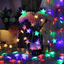 6m LED Star String Lights Christmas Garland Battery USB Powered Wedding Party Curtain String Fairy Lamps For Home