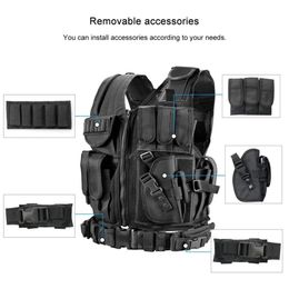 Adjustable Army Outdoor CS Game Airsoft Training Jacket Molle Tactical Vest Military Combat Body Armour Vests Security Hunting 240118