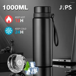 Water Bottles 1L Thermal Bottle Keep Cold And Thermos For Tea Coffee Vacuum Flasks Stainless Steel