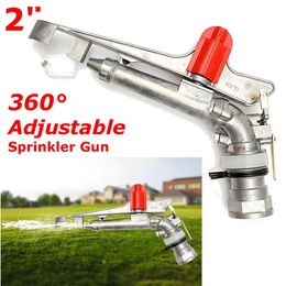 2 DN50 Zinc Alloy Nozzle Irrigation Sprinkler Gun Water System 360 Degrees Adjustable Rain Spray Gun field Sprinklers T20053206u