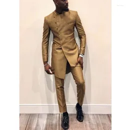 Ethnic Clothing African Men's Wedding Party Suit Formal Clothes Long Sleeve Coat And Pant Dashiki Slim Fit Outfits Bazin Rich 2116009