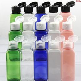 100pcs/lot 50ml Square flip lid bottle Plastic packaging Sample sample bottlegoods Tetcg