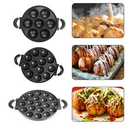 Pans 7 /12 /15 Holes Takoyaki Maker Grill Pot Octopus Ball Plate Home Cooking Baking Forms Mould Tray Pan For Kitchen Tools