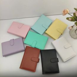 A5 A6 Binder Notebook PU Leather Cover Notepads Budget Binder 6 Rings Spiral Business Planner Work Agenda Macaron Candy Colour Wholesale LL