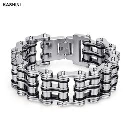 Bracelets Retro Men Multilayer Bracelets Bangles Punk Biker Bicycle Motorcycle Chain Link Bracelets for Men Stainless Steel Jewellery