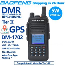 Walkie Talkie GPS BaoFeng DM-1702 DMR HAM Comunicador Stable Signal Dual Band 2 Way Radio Long Range Stations Transceiver