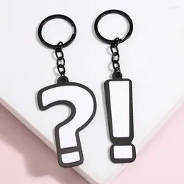 Keychains Cute Keychain Question Mark Exclamation Point Key Ring Symbol Chains For Women Men Handbag Accessorie DIY Jewellery Gifts