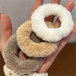 Leather Sleeve, Ring, Furry Rope, Rubber Band, Loop for Women, Hair Tie, Rope Head Decoration, Fluffy Autumn and Winter Small Intestine