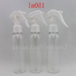 30 X 150ML short small mouse trigger sprayer pump clear bottles, 150cc empty transparent spray trigger plastic container Mxspn