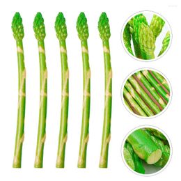 Decorative Flowers 5 Pcs Simulated Asparagus Rustic Kitchen Decor Fake Food Cupboard Model Vegetable Models Pvc Po Props