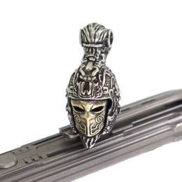 Alloy Cupronickel Brass Roman Knight Helmet Skull DIY Knife Beads Tools EDC Jewelry Pendant Keychain Accessories