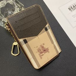 All-match Classic Hook Wallet Irregular Plaid Zipper Coin Purse Storage Bags Bank Card Holder Card Clamp