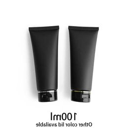 100ml Empty Cosmetic Container Matte Black Squeeze Bottle Makeup Cream Body Lotion Travel Packaging Plastic Soft Tube 100g Ktqox