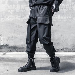 Men's Tracksuits Dark Casual Overalls Large Pocket Design Loose Bunched Foot Pants Trend Street Techwear Women's Paratrooper