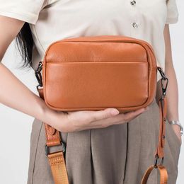 Evening Bags Fashion Genuine Leather Crossbody Women Luxury Real Messenger Bag Female Mobile Phone Purse