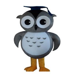 Professional custom brown owl Mascot Costume Character Owl Dr Mascot Clothes Christmas Halloween Party Fancy Dress238c