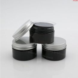 50 x 30g Empty Dark Amber Pet Skin Care Cream Jar With Aluminium Lids Insert 1oz Cosmetic Containerhigh qualtity Odehg