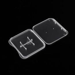 2 in 1 Standard Memory pack box Card Case Holder Micro SD TF Card Storage Transparent Plastic Boxes269Q