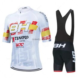 Men's Tracksuits New BH Team Mens Cycling Jersey Set Summer Cycling Clothing MTB Bike Clothes Uniform Maillot Ropa Ciclismo Hombre Bicyc SuitH24130