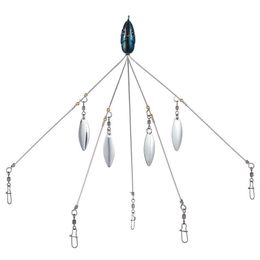 Bassdash 4pcs lot Fishing lure Alabama Rig Head Swimming Bait Umbrella Rig 5 Arms Bass Fishing Group Lure Extend 18g Y200830206V