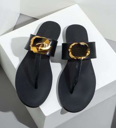 2024 New Flip flops flat sandal slipper Casual Designer shoes Mules Genuine Leather classic Summer top quality andale womens mens travel Slide men rubber S00