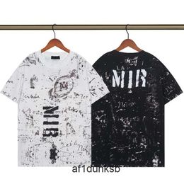 Sleeve Leisure Series amari Loose Quality Man amirirliness T Shirt Brand amirl Print Short 2023 Cotton Tees Lovers Design Tops am High Pure S New to X