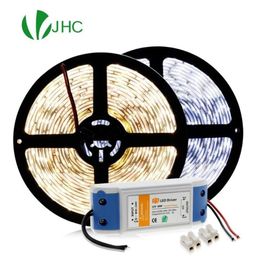 Strip 5630 Warm White White Cold White 5M 300LEDs Fexible Lights Waterproof Nn Neon Tape DC12V Power Driver LED Strips2861