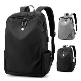 Lemon Backpack Yoga LL Backpacks Laptop Travel Outdoor Waterproof Sports Bags Teenager School Black Grey