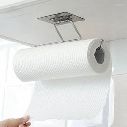 Kitchen Storage Self-adhesive Bathroom Roll Paper Holder Organiser Towel Rack Hanging Toilet Stand Hanger Gadget