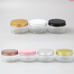 20 x 100g 100cc Empty Transparent Cream Cosmetic Jar Container with Gold Metal Aluminium Cap With PE Padhigh qualtity Lvqrg