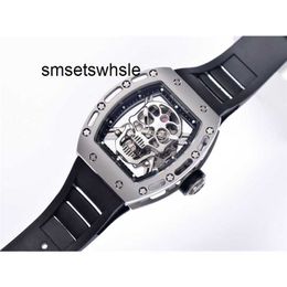 Automatic Mechanical Watches Tourbillon Men Top Quality Men's Fashion Rm052-01 Personality Superclone Cool Active Rm52 Skull Sports Waterproof Hollow Out