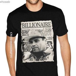 Men's T-Shirts Branded Billionaire The Last Narco El Chapo Tees Oversized Anime Tshirt Men Cotton Men Plus Size Black T-Shirts Punk Style 240130