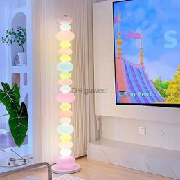 Floor Lamps Cute Led Light Stand Creative Colourful Stone Decorative Floor Interior Lamp for Girls Bedroom Lamps Floor Modern YQ240130