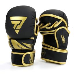 MMA Fighting Boxing Gloves Half-Finger Thickened Sanda Free Fighting Mixed Martial Arts Training Gloves Boxing Training Gear 240122