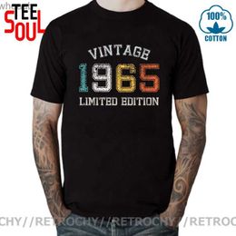 Men's T-Shirts Vintage 1965 Limited Edition T shirt Fathers day Present Tshirt Classic 56th Birthday Gift Tee shirt Retro Made in 1965 T-shirt 240130