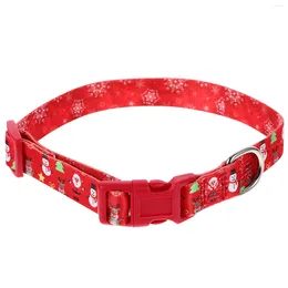 Dog Collars Size M Decor Pet Kitten Holiday Polyester Christmas Puppy Thick Adjustable