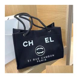 Outdoor Bags Channel Designer Fashion Caddc Correct Letter Large Stereoscopic Natural Eco Friendly Handbag Beach Bag Cotton Canvas Tot Ottlx
