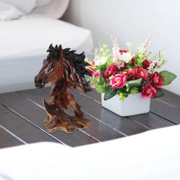 Garden Decorations Horse Head Sculpture Model Realistic Simulation Figurine Desktop Decor